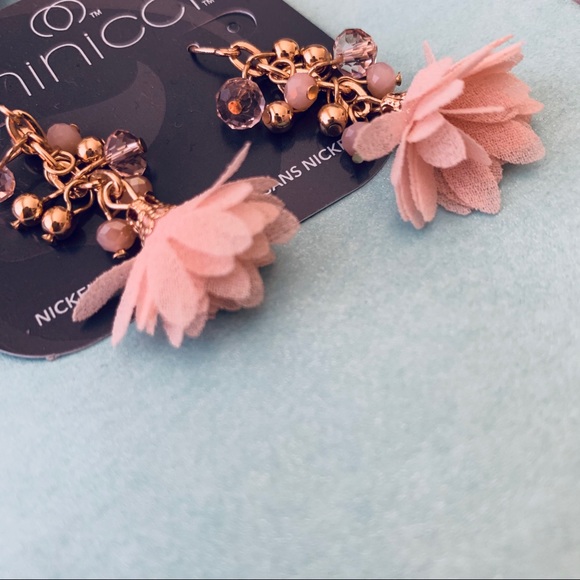 Pink Dangles Earrings - Picture 2 of 3